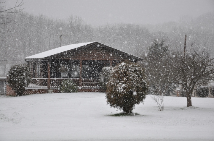 my snowy cabin