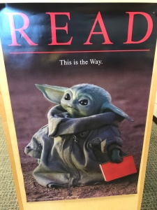 Baby Yoda poster with caption: "Read: This is the Way."